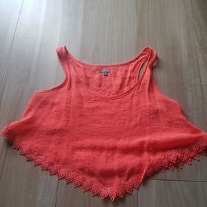 Coral crop top